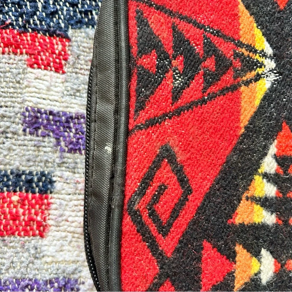 Vintage red Pendleton planner jacket with zippers and 6 ring binder loops